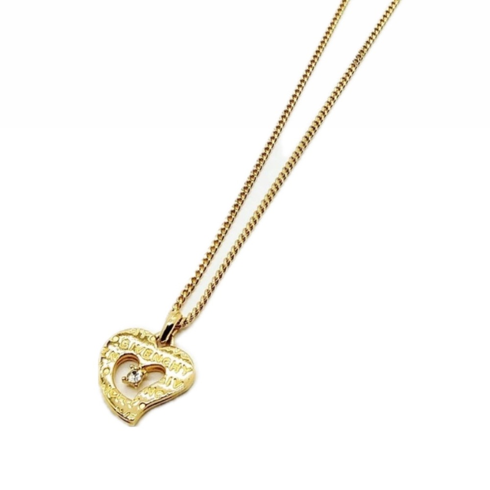 GIVENCHY Heart motif rhinestone necklace - Picture 5 of 7
